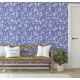 thumbnail image 5 of S4Sassy Modern Tropical Leaf Print Wallpaper - Blue Wall Covering, 25" X 120" Self-Adhesive Vinyl Walls Paper, Decorative Wall Wrap, Easy Diy Walls Covering For Bedroom, Cabinets, Living Spaces, 5 of 9