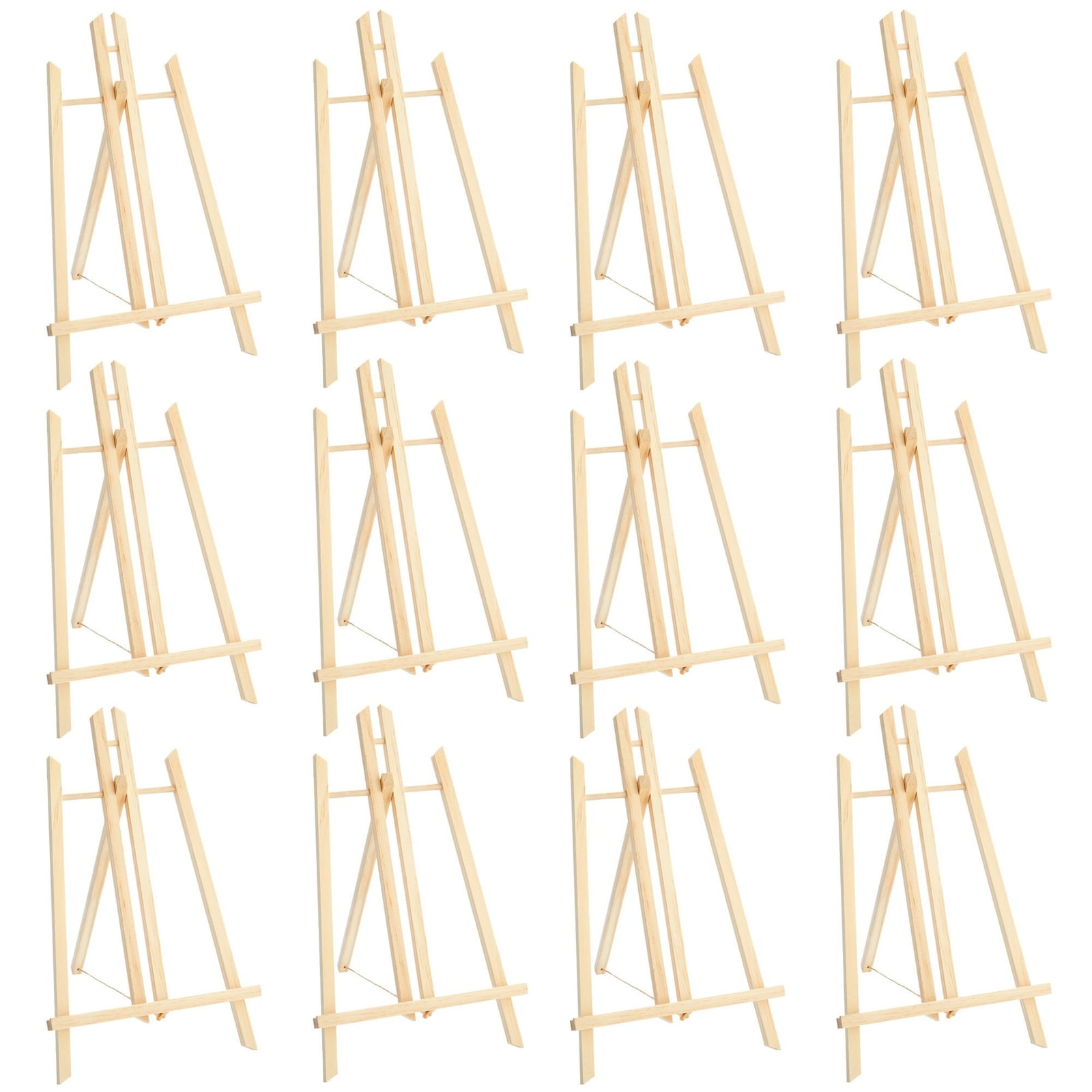 Wood Table Top Easels, Bulk Easel Stands for Painting Canvases (13.8 in