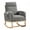 Raw Wood Legs, Linen | Dark Gray, variant on Sunvasagoo Wingback Rocking Chair with Wood Frame, Fleece/Linen/PU Upholstery, 4 Colors
