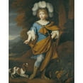 thumbnail image 2 of Circle of John van der Vaart 15x18 Gold Ornate Wood Frame and Double Matted Museum Art Print Titled - Portrait of a Boy (1696), 2 of 4