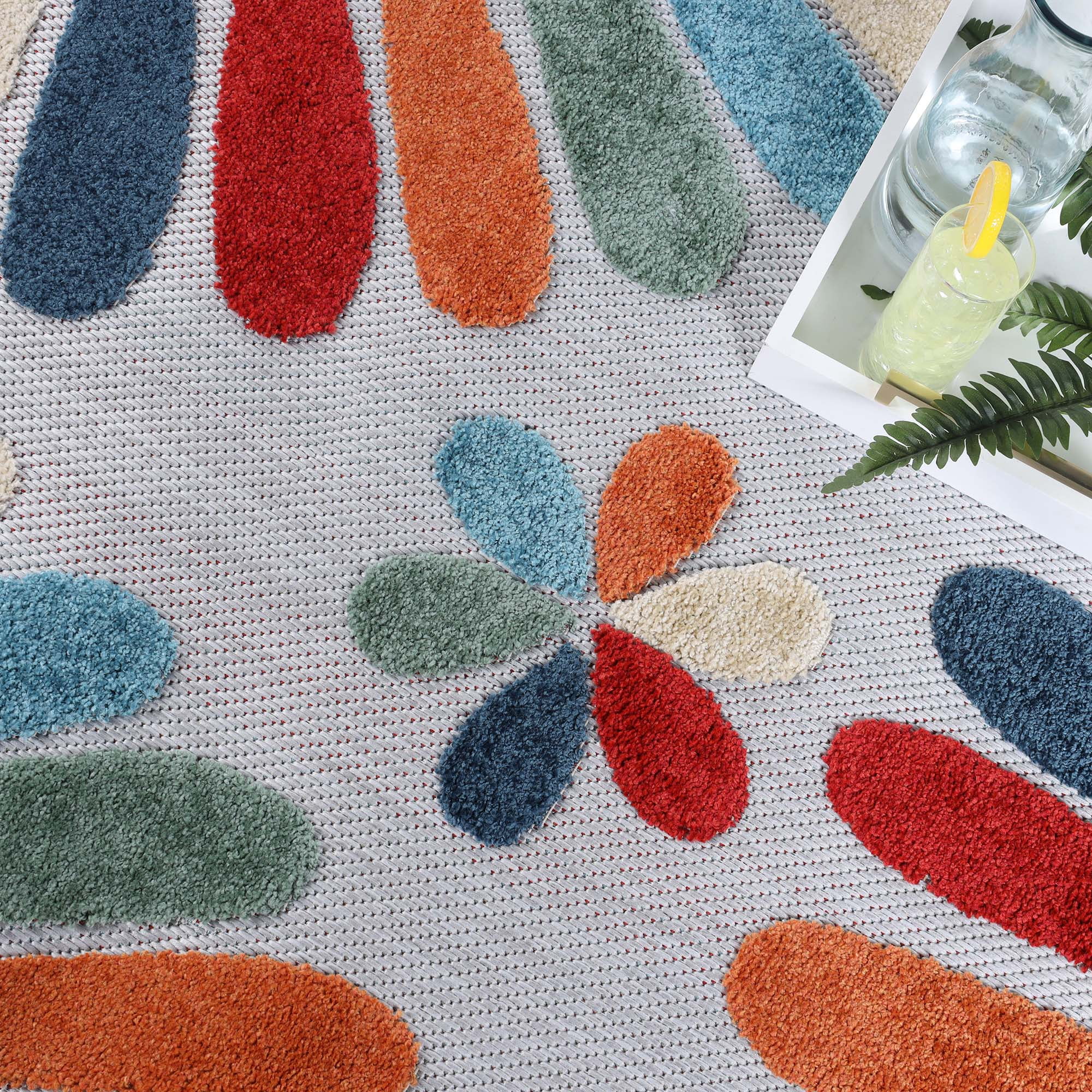 Superior Chevron Indoor Area Rug, 5' x 8', Stone