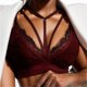 thumbnail image 2 of Gibobby traviesa Lencería Sexy Sujetador de ropa interior para mujer Plus SizeSujetador sin mangas ajustable diario(Rojo, XXL), 2 of 4