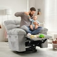thumbnail image 2 of Sunvasagoo 360° Swivel Rocking Recliner, Chenille Fabric w/ Tool-Free Assembly, 300Lb, Gray, 2 of 8