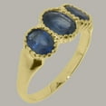 thumbnail image 2 of LBG British Made 14k Yellow Gold Real Genuine Sapphire Womens Promise Ring - 33 size options - Size 8.25, 2 of 7