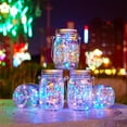 thumbnail image 2 of Yucurem Party Wedding Lamp Led Solar Fairy Mason Jar Light Party Wedding Garden Decor (Multicolor 2m), 2 of 5