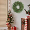 thumbnail image 3 of 26 inch Lush Christmas Wreaths for Front Door with Red Berries Christmas Decorations Real Touch Faux Cedar Wreath Large Winter Green Wreaths for Windows Outdoor Indoor Walls Home Xmas Holiday Decor, 3 of 18