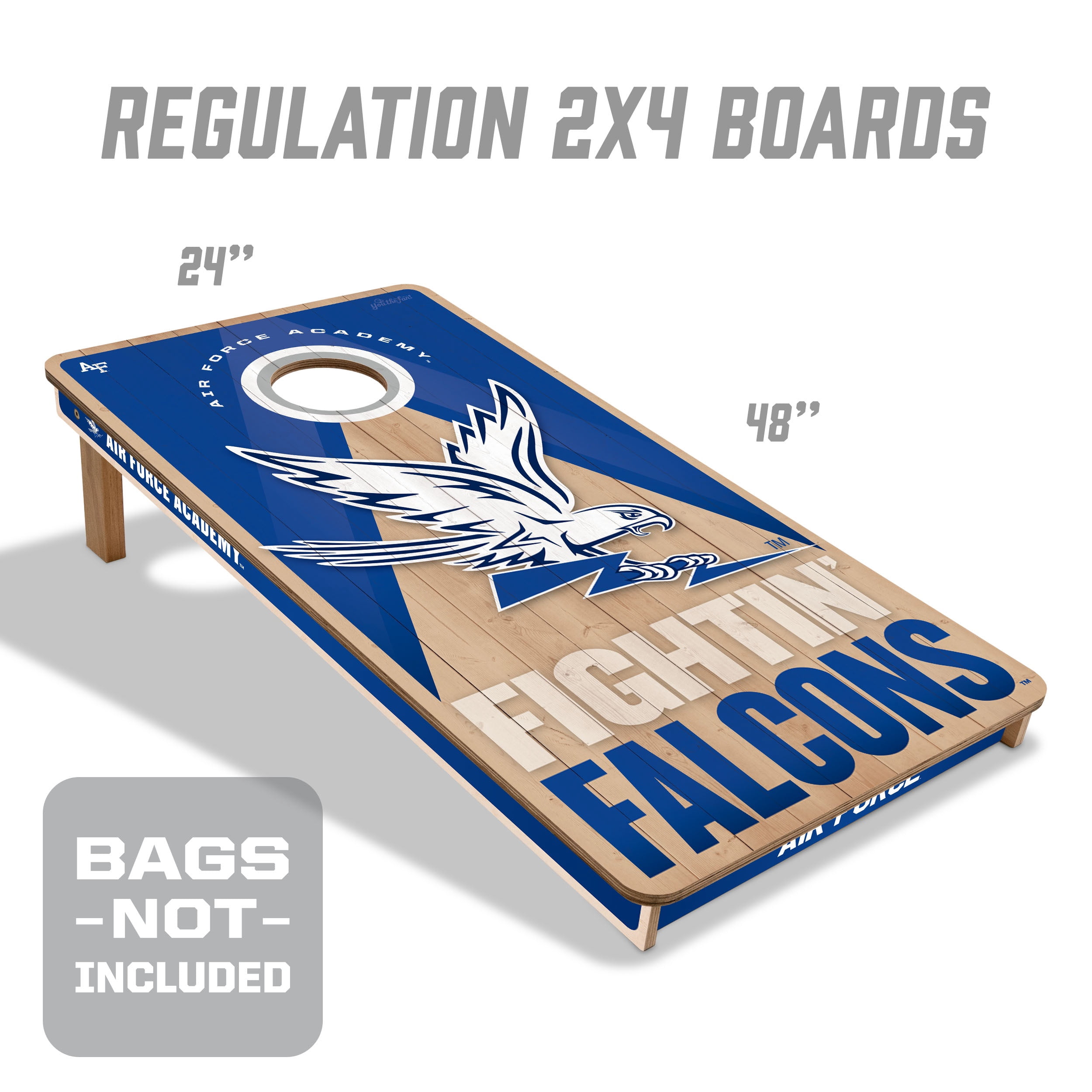 YouTheFan NCAA Air Force Academy 2X4 Slogan Series Cornhole NO BAGS