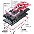 thumbnail image 6 of for Samsung Galaxy S24 Ultra case 2024 Metal Hard  Phone Case Cover Case para Screw(with Soft Screen Protector) Heavy Duty Rugged Military Grade Pink, 6 of 12