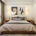 thumbnail image 3 of Gold Bathroom Light Fixtures 32 inch Dimmable Metal Wall Sconce Fixtures Over Mirror LED Vanity Light Bar for Restroom Mirror 3000K Warm White Light, 3 of 8