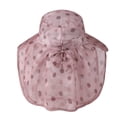 thumbnail image 7 of ROHUUQUE Women Boonie Hats UV Protection Full Face & Neck Cover Breathable Polka Silk Tea-Picking Sun Hat for Summer Outdoor Pink, 7 of 7
