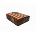 thumbnail image 2 of American Flag Keepsake Box – Handmade Carved Wood Patriotic Décor Storage Chest with Eagle Design Made in Poland, 2 of 6
