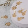 thumbnail image 3 of 5 colgantes de circonita cúbica transparente con forma de flor, chapados en oro de larga duración, para hacer joyas, collares y pulseras., 3 of 9