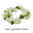 thumbnail image 2 of 18-head Artificial Flower Garland Simulation Flower rattan artificial Rattan Wedding Party Hanging Fake Rattan, Creamy White, 2 of 7