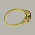 thumbnail image 4 of LBG British Made 14k Yellow Gold Real Genuine Ruby Womens Promise Ring - 33 size options - Size 8.25, 4 of 6