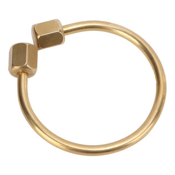 Screw lock shop key ring
