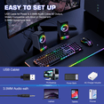 thumbnail image 5 of Bocinas Gamer BINDEN X6 para PC Luz RGB Entrada 3.5mm negro, 5 of 5