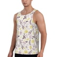 thumbnail image 2 of Gukieu Lavender Flowers Print Men's Quick Dry Fitness Vest, Round Neck Sleeveless Fitness Bodybuilding Top-Medium, 2 of 7