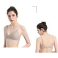 thumbnail image 3 of Gibobby Brasieres anchos de espalda Camiseta con aros ultraligeros One Smooth U para mujer Sujetador de encaje Tirantes convertibles(Beige,G), 3 of 5