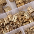 thumbnail image 4 of HEALEEP 450Pcs Brass Knurled Nut Set for Fixing Plastic Shells Golden Fastener Classification Kit, 4 of 4