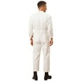 thumbnail image 3 of inhzoy Mens One Piece Work Jumpsuit Long Sleeve Zip-Up Mechanic Workwear Coveralls White 4XL, 3 of 8