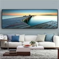 thumbnail image 4 of Pulgadas Decoración De La Pared Del Hogar Pintura Junto Al Lago Puente De Madera Paisaje Pintura Al Óleo Pintura En Aerosol Para La Sala De Estar Decoración Del Hogar 40 * 120 Cm / 15.72 * 47.16 Inevent HA019091-00, 4 of 7