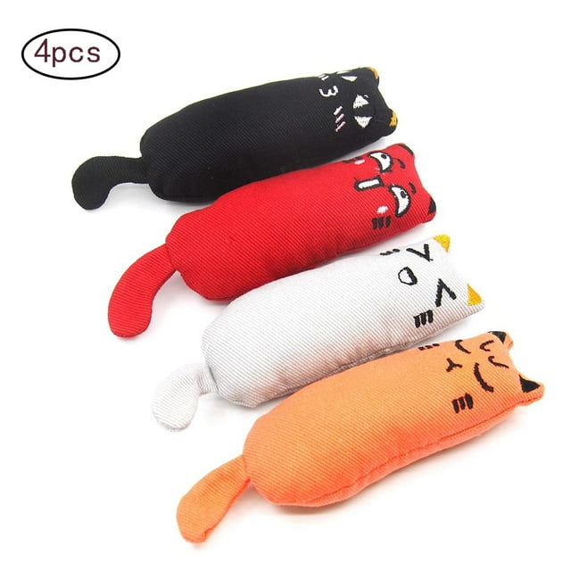 4 Pcs Catnip Toy Cat Interactive Toys Pets Pillow Chew Toy Set for Cat / Kitty / Kitten