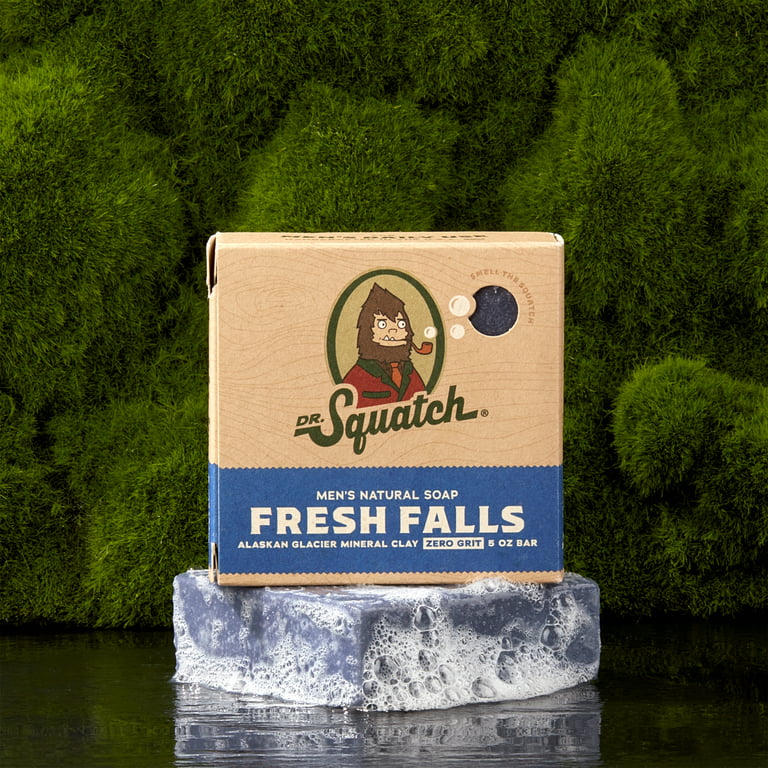 Dr. Squatch Men'sSoap Fresh Falls (4 Bars) 5 OZ Best Seller FREE