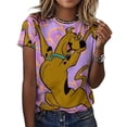 thumbnail image 3 of Scooby Doo Womens T-shirts Crewneck Shirts Blouse Short Sleeve Tee Shirts Girls Tops 6XL, 3 of 8