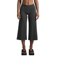thumbnail image 2 of RUTAYY Women's Pants Casual High Waist Workout Straight Wide Leg Solid Color Stretchy Yoga Running Gym Capri Bottoms Classic Versatile Trousers, 2 of 6