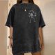 thumbnail image 1 of Puntoco Blusa de manga corta casual con estampado de mangas caídas vintage para mujer Puntoco Puntoco-2964, 1 of 9