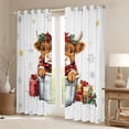 thumbnail image 2 of Homewish Cute Highland Wish Black Out Curtains,Merry Christmas Gifts Curtains Pack of 2 (42x63 Each),Rustic Western Farmhouse Bedroom Curtains For Boys Girls,Breathable Home Decor, 2 of 6