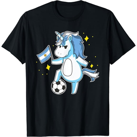 Soccer Unicorn Argentina Jersey Design Argentinian Football T-Shirt, Vintage Birthday Gift