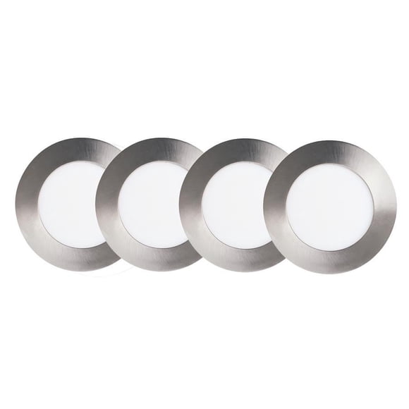 Xtricity - Set of 4 LED Recessed Lights, 4 '' Diameter, Dimmable, 10W, 5000K Daylight