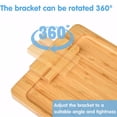 thumbnail image 5 of OldPAPA Home Bamboo Couch Arm Table for Living Room Couches, Foldable Couch Tray with 360° Phone Holder, Tv Tray Side Tables for Small Spaces, 11.8*8.6inch, 5 of 8