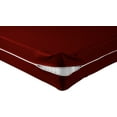 thumbnail image 5 of 100% Egyptian Cotton L Shape Zipper Mattress Cover, 800 TC, 12 Inch Deep Pocket Twin XL Size (39x80), Stripe Burgundy, 5 of 6