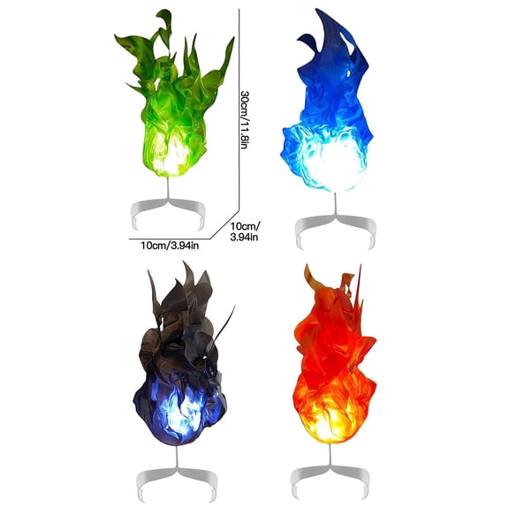 LED Illuminated Floating Fireball Prop Set of 2 for Halloween Party Cosplay Role Play Decor