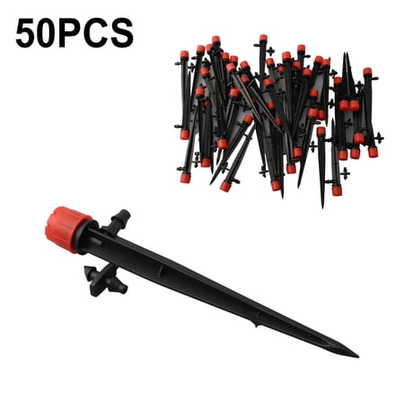 50 Pcs Irrigation Drippers Drip Emitters Spray Adjustable Sprinkler Garden Red Smile Home