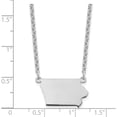 thumbnail image 3 of Sterling Silver Silver/Rhodium-Plated Iowa State Necklace Made In United States xna706ss-ia, 3 of 5