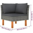 thumbnail image 2 of vidaXL Garden Lounge Set Grey PE rattan Large Removable Covers, 2 of 6