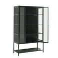 thumbnail image 5 of Montary 67.25" Iron & Steel Curio Cabinet with 3-Sided Glass & LED Lighting, Display for Collectibles/Figures/Trophies - Black, 5 of 12