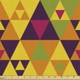 thumbnail image 1 of Abstract Fabric by the Yard Upholstery, Rhythmic Intertwined Triangles Modern Style Rhombus Arrangement Illustration, Decorative Fabric for DIY and Home Accents, Multicolor by Ambesonne, 1 of 5