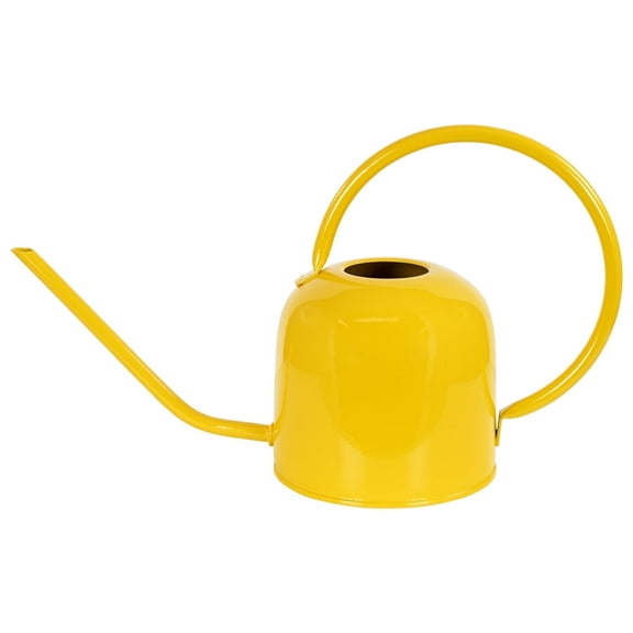 Down To Earth Basics Heavy Gauge Metal Watering Can, Painted Yellow 1.5 Liter