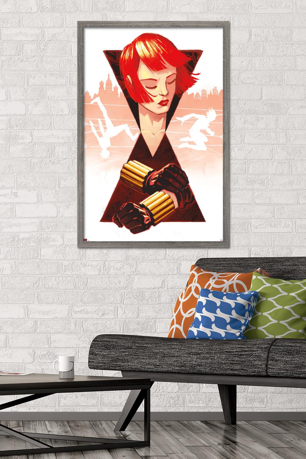 Marvel - Black Widow by Dan Thompson Wall Poster, 22.375" x 34", Framed