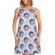 thumbnail image 1 of Balery Donut with the USA Fag Vestidos de verano para mujer con estampado: vestido holgado sin mangas, vestido playero informal y cómodo para días calurosos., 1 of 7