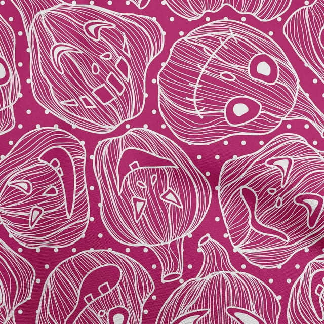 oneOone Polyester Spandex Magenta Fabric Halloween Sewing Craft Projects Fabric Prints By Yard 56 Inch Wide