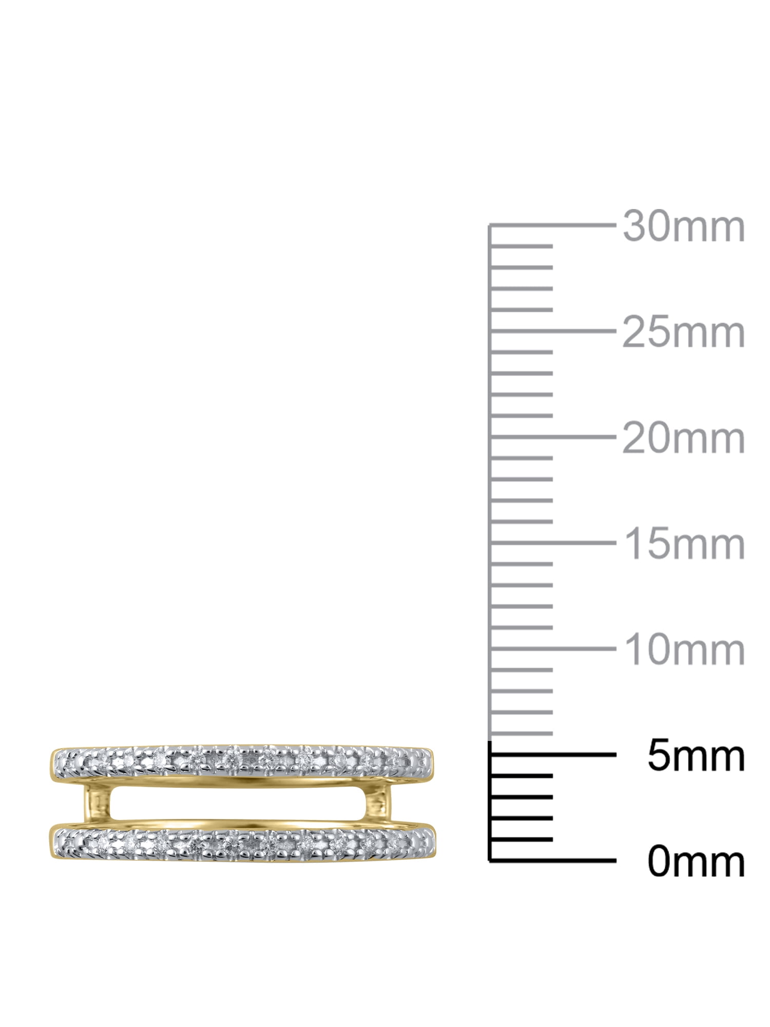 1/10 Carat T.W. (I2 clarity, H-I color) Brilliance Fine Jewelry Diamond Enhancer Ring in 10kt Yellow Gold, Size 9
