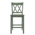 thumbnail image 6 of Weston Home Farmhouse Vintage Double X Solid Wood Counter Height Chair, Set of 2, Antique Sage, 6 of 7