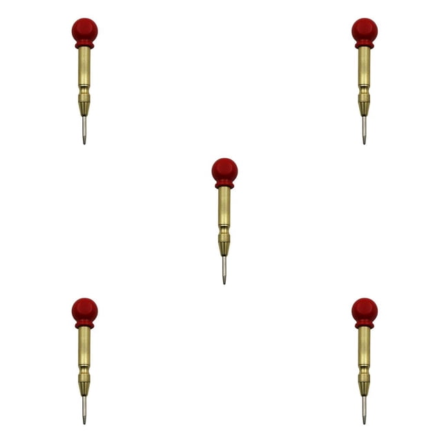 Speravity Punzón central con resorte para trabajo pesado, Metal, vidrio, plástico, metalurgia, cincel, muebles, carpintero, herramienta de mano, oro con Oro con cabeza 5piezas Speravity CBP230580