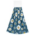 thumbnail image 7 of Yayeee Kitchen Hanging Hand Towels Set of 2 with Loop Bathroom Absorbent Tie Towel, Green Daisy Pattern, 7 of 7