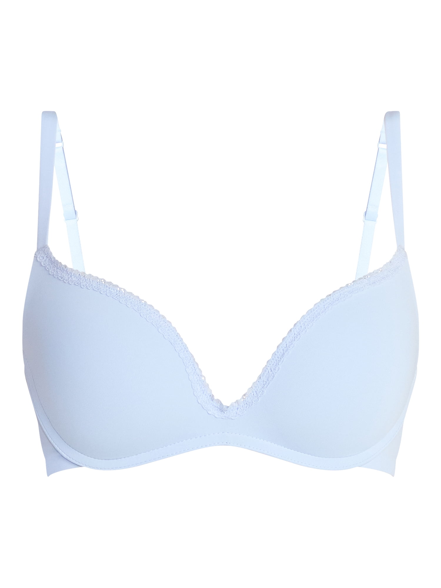No Boundaries Wire Free Double Push Up Bra with Lace, Women's 32A-44DDD